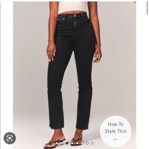 Abercrombie & Fitch The Ankle Straight Ultra High Rise Curve Love